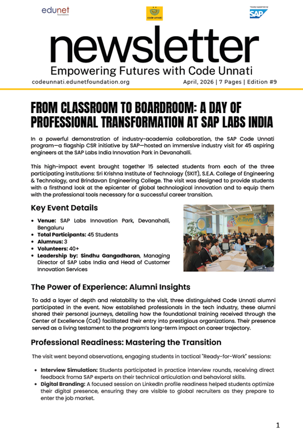 Code Unnati Newsletter — Apr 2026